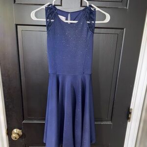 Bonnie Jean Girl’s Glittery Navy Formal Dress